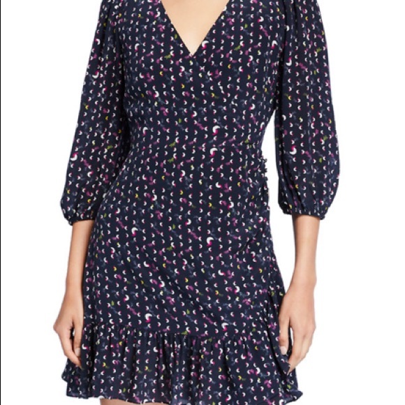 Tanya Taylor Bernadine Faux wrap Short Dress - Picture 1 of 5